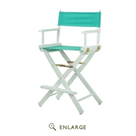 Casual Home Casual Home 220-01-021-17 24 in. Directors Chair White Frame with Teal Canvas 220-01/021-17